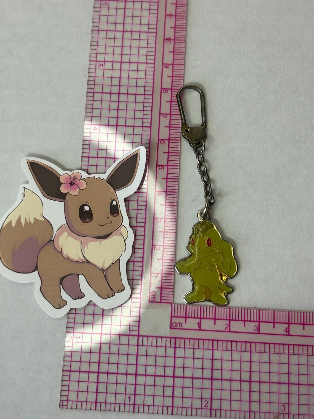 Vintage Pokemon Metal Keychain Charm Machop